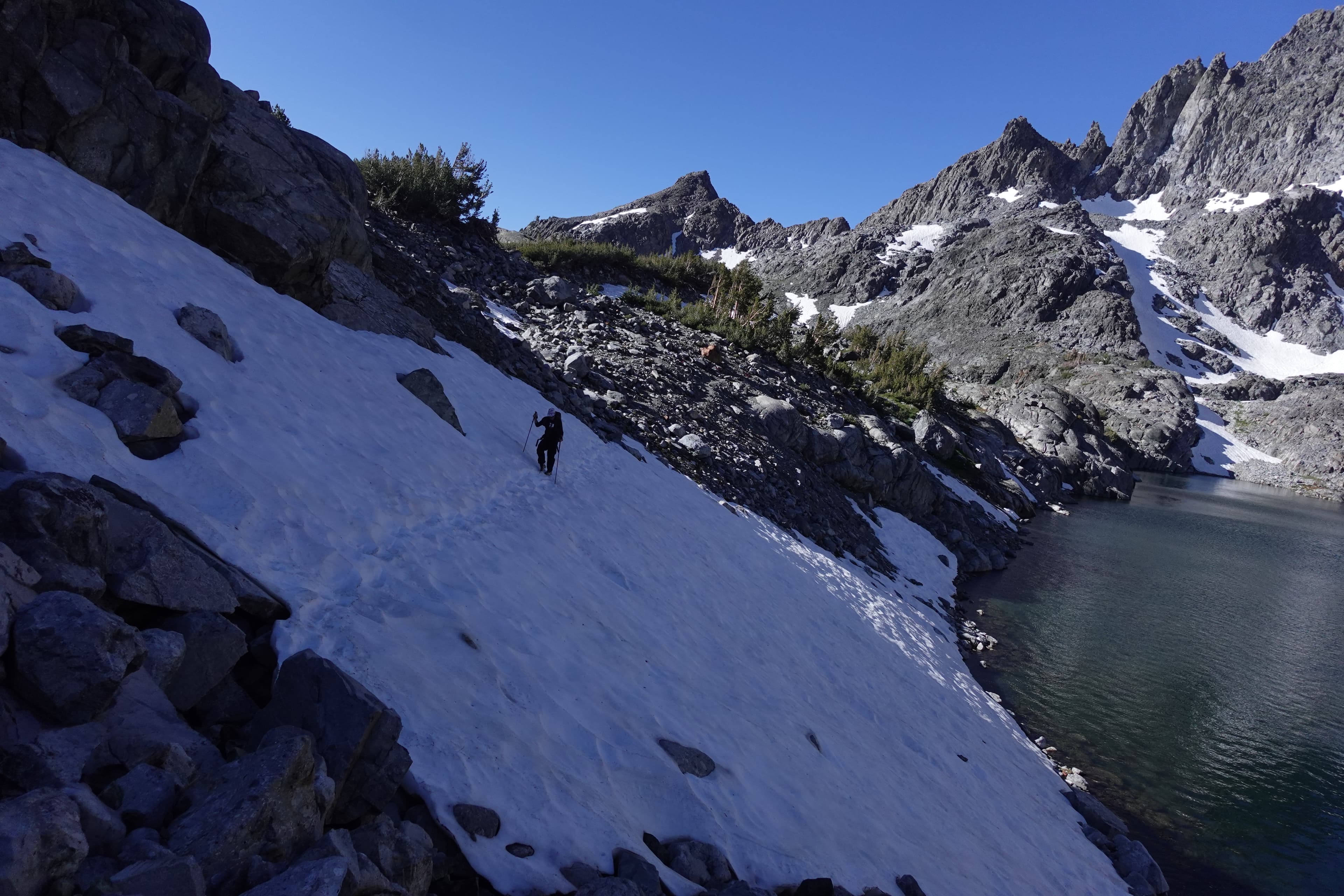 Crossing above Iceberg Lake